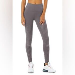 ALO Yoga Charcoal Moto Leggings Size Medium